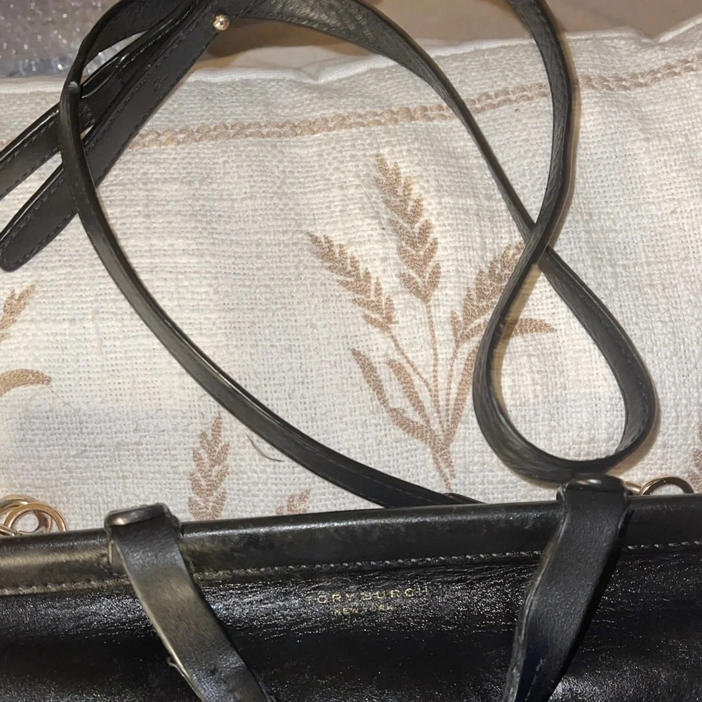 Vintage Black Tory Burch Black Leather Handbag